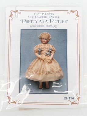 New Cynthia Howe's Pretty As a Picture Embroidered Dress Kit